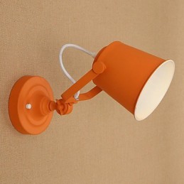 Lámpara de pared de acero pintado, estilo café americano negro, estilo retro, con sable de luz.