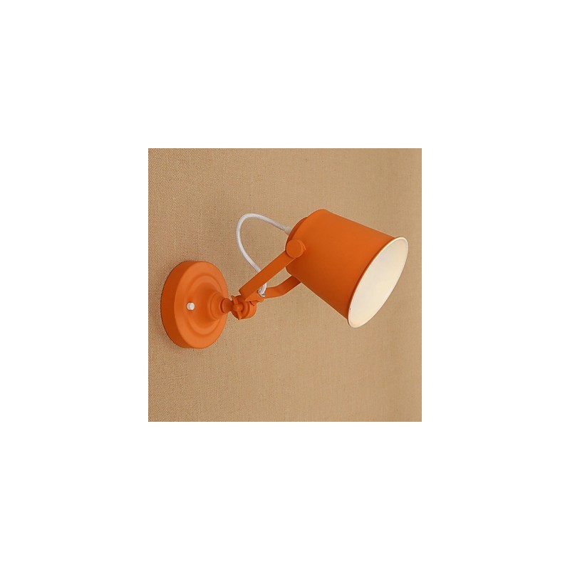 Lámpara de pared de acero pintado, estilo café americano negro, estilo retro, con sable de luz.