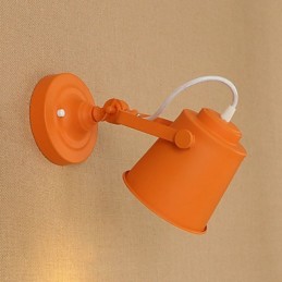 Lámpara de pared de acero pintado, estilo café americano negro, estilo retro, con sable de luz.