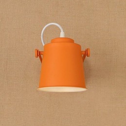 Lámpara de pared de acero pintado, estilo café americano negro, estilo retro, con sable de luz.