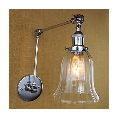 Lámpara de pared con brazo oscilante, luz ambiental de estilo mini con protección ocular, estilo galvanizado retro campestre Lámpara de pared con brazo oscilante, luz ambiental de estilo mini con protección ocular, estilo galvanizado retro campestre