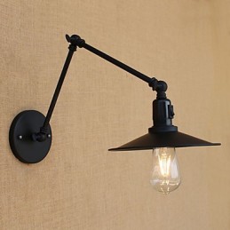 Lámpara de pared con brazo oscilante estilo mini con pintura retro campestre