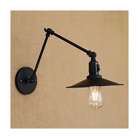 Lámpara de pared con brazo oscilante estilo mini con pintura retro campestre