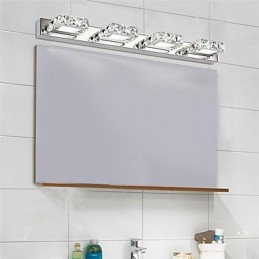 Lámpara de tocador de baño, espejo de maquillaje de cristal, 4 luces, iluminación para baño y dormitorio