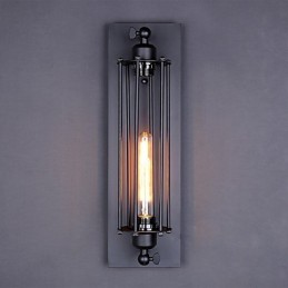 Aplique de pared con luz ambiental estilo mini con pintura retro vintage de estilo rústico de Lodge