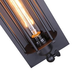 Aplique de pared con luz ambiental estilo mini con pintura retro vintage de estilo rústico de Lodge