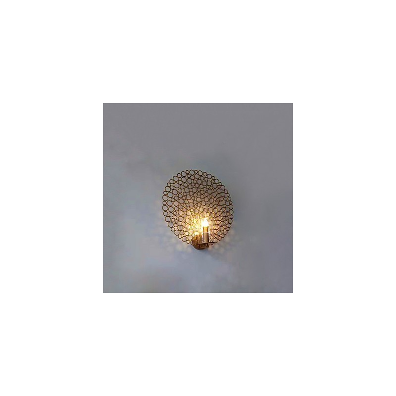 Pintura contemporánea moderna y contemporánea para apliques de pared con luz ambiental.