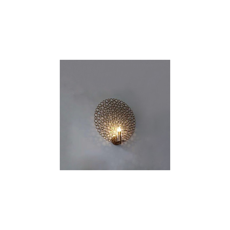 Pintura contemporánea moderna y contemporánea para apliques de pared con luz ambiental.