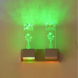 Apliques de pared con luz ambiental de estilo mini, multicolor, novedosos, lámpara de pared con luz rosa