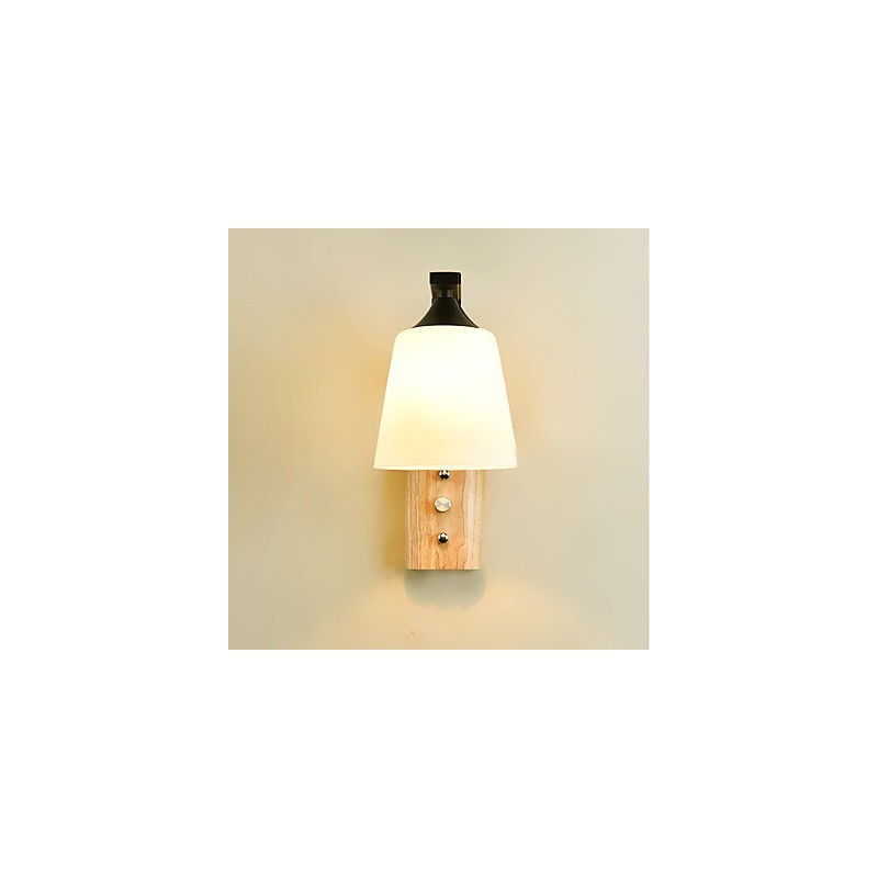 Apliques de pared con luz ambiental de estilo campestre simple para proteger los ojos, luz de pared, nuevo estilo chino moderno minimalista creativo para dormitorio y mesita de noche.