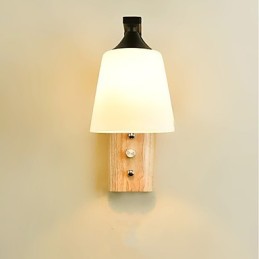 Apliques de pared con luz ambiental de estilo campestre simple para proteger los ojos, luz de pared, nuevo estilo chino moderno minimalista creativo para dormitorio y mesita de noche.