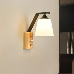 Apliques de pared con luz ambiental de estilo campestre simple para proteger los ojos, luz de pared, nuevo estilo chino moderno minimalista creativo para dormitorio y mesita de noche.