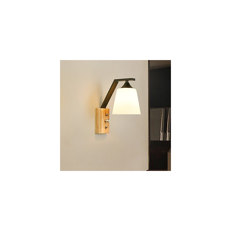 Apliques de pared con luz ambiental de estilo campestre simple para proteger los ojos, luz de pared, nuevo estilo chino moderno minimalista creativo para dormitorio y mesita de noche.