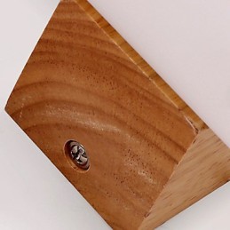 Aplique de pared con luz descendente de estilo mini, lámpara de noche de madera de troncos para dormitorio, con protección para los ojos, estilo campestre novedoso