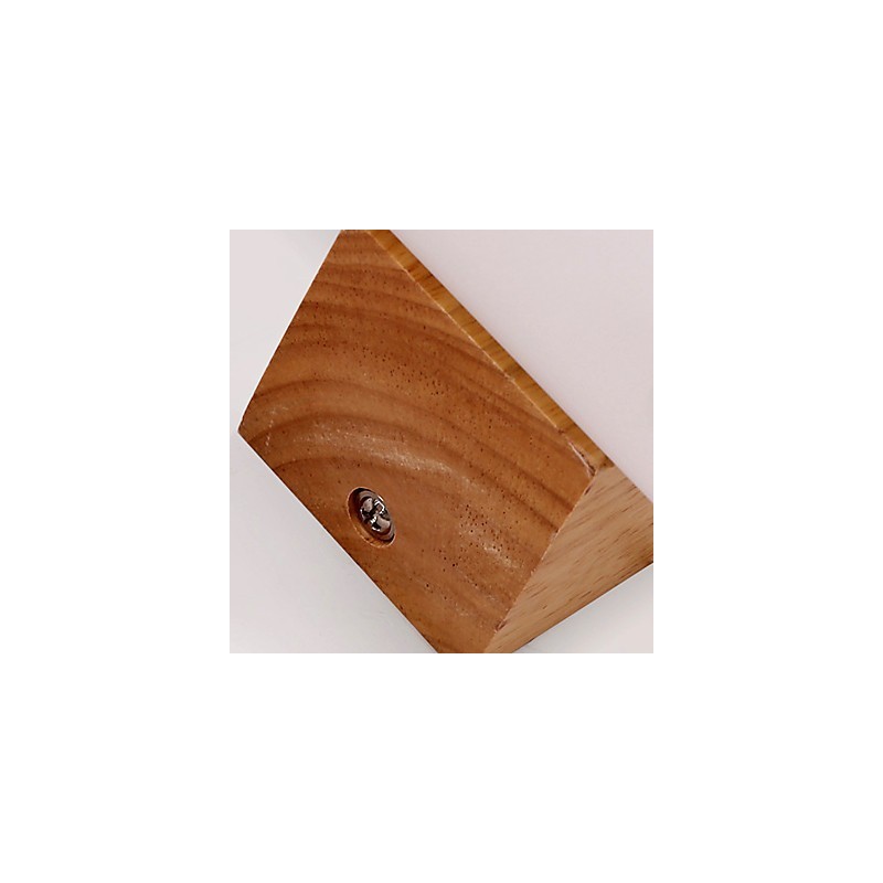 Aplique de pared con luz descendente de estilo mini, lámpara de noche de madera de troncos para dormitorio, con protección para los ojos, estilo campestre novedoso