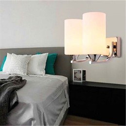 Lámpara de pared doble sencilla y cálida para sala de estar, dormitorio, pasillo, balcón
