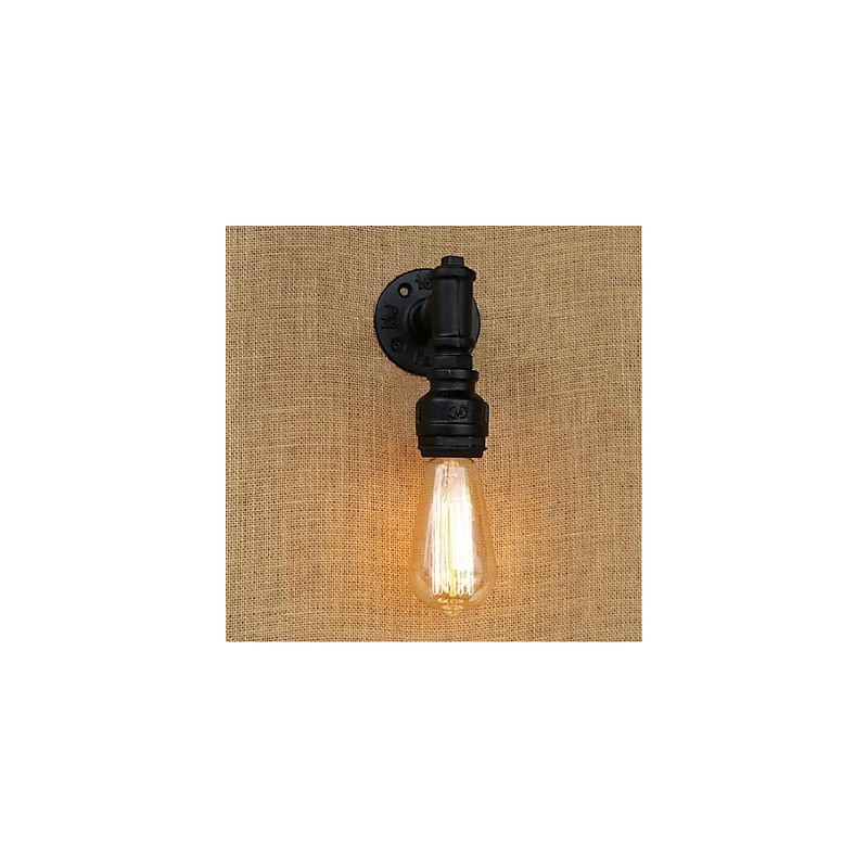 Apliques de pared con luz ambiental con pintura rústica tipo cabaña