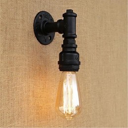 Apliques de pared con luz ambiental con pintura rústica tipo cabaña