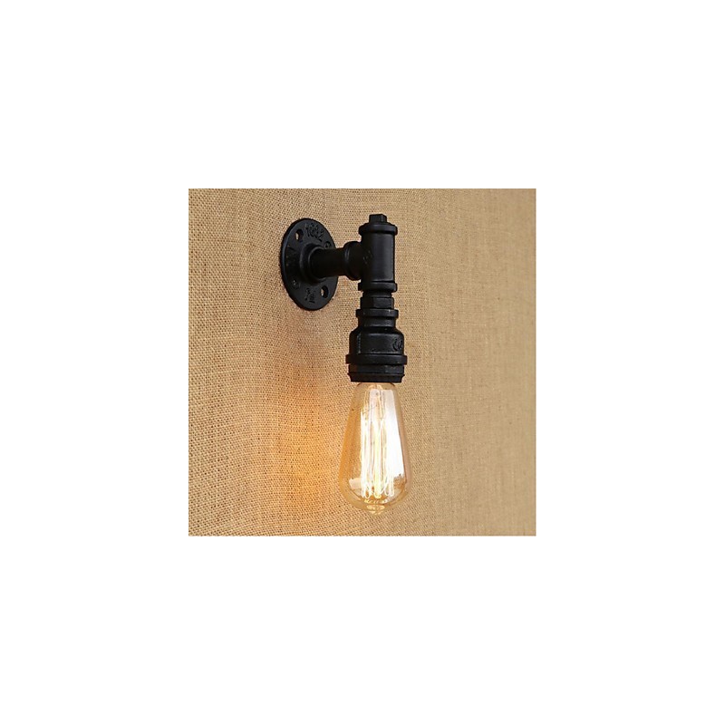 Apliques de pared con luz ambiental con pintura rústica tipo cabaña