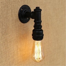 Apliques de pared con luz ambiental con pintura rústica tipo cabaña