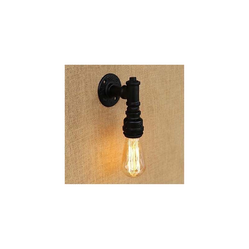 Apliques de pared con luz ambiental con pintura rústica tipo cabaña