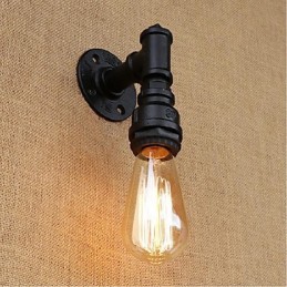 Apliques de pared con luz ambiental con pintura rústica tipo cabaña
