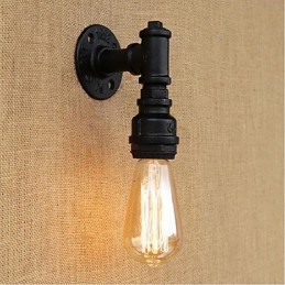 Apliques de pared con luz ambiental con pintura rústica tipo cabaña