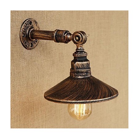 Lámpara de pared de tubería de agua nórdica de estilo industrial, luz de pared marrón antigua Lámpara de pared de tubería de agua nórdica de estilo industrial, luz de pared marrón antigua