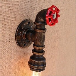 Lámpara de pared pequeña decorativa con pipa de agua sencilla y nostálgica