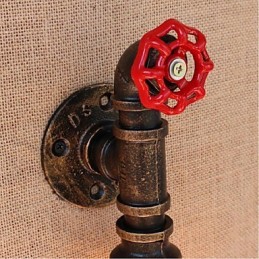 Lámpara de pared pequeña decorativa con pipa de agua sencilla y nostálgica