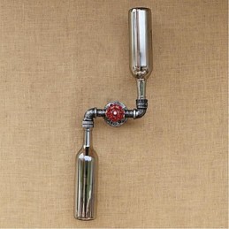 Aplique de pared de latón rústico Lodge para luz ambiental, luz de pared azul gris humo
