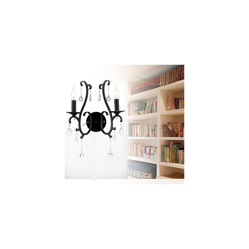 Apliques de pared con luz ambiental estilo mini con acabado cromado campestre