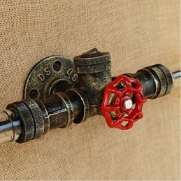 Lámpara de pared estilo retro industrial con diseño de botella de agua, color gris