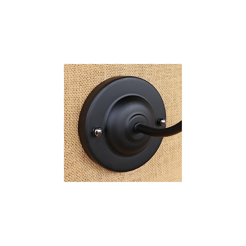 Aplique de pared rústico plateado con luz empotrada
