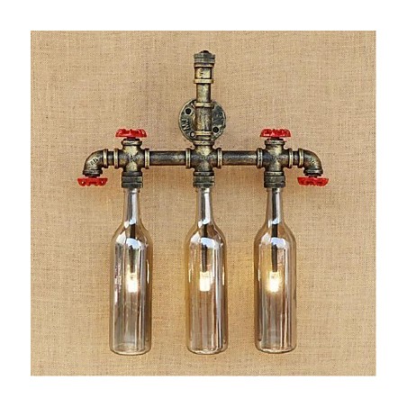 Lámpara de pared con forma de botella de agua, luz de pared gris Lámpara de pared con forma de botella de agua, luz de pared gris