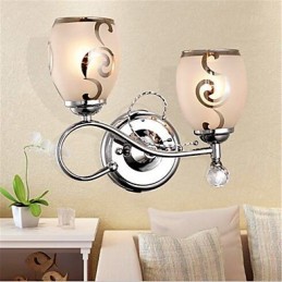 Apliques de pared con luz ambiental de estilo mini de cristal, modernos y contemporáneos, con acabado galvanizado.