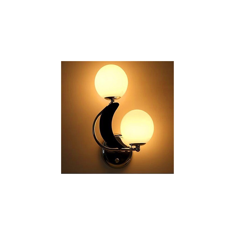 Aplique de pared moderno y contemporáneo con luz ambiental en plata