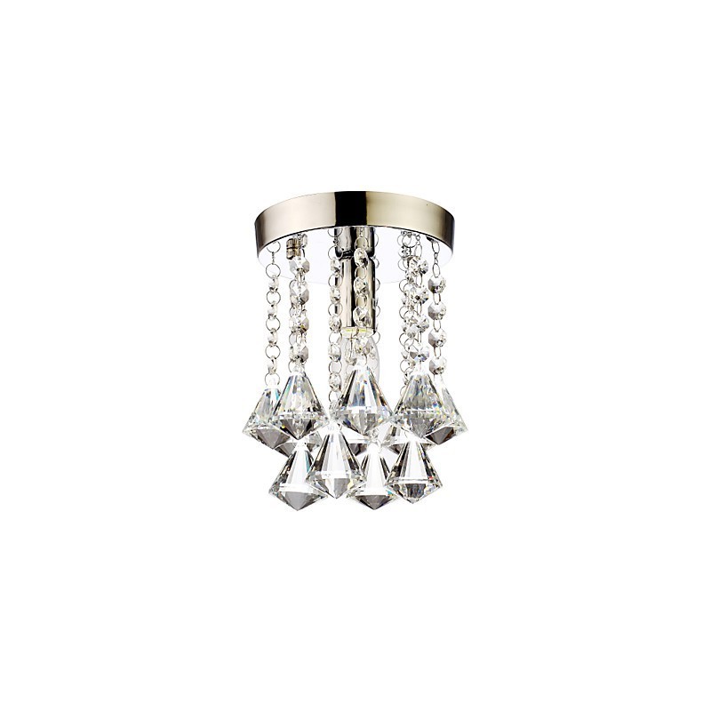 Lámpara empotrada moderna, contemporánea, tradicional, clásica, campestre, de cristal, estilo mini, de cristal cromado.