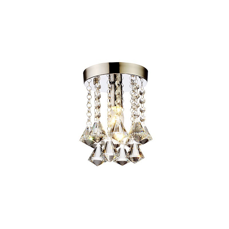 Lámpara empotrada moderna, contemporánea, tradicional, clásica, campestre, de cristal, estilo mini, de cristal cromado.