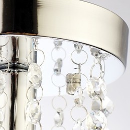 Lámpara empotrada moderna, contemporánea, tradicional, clásica, campestre, de cristal, estilo mini, de cristal cromado.