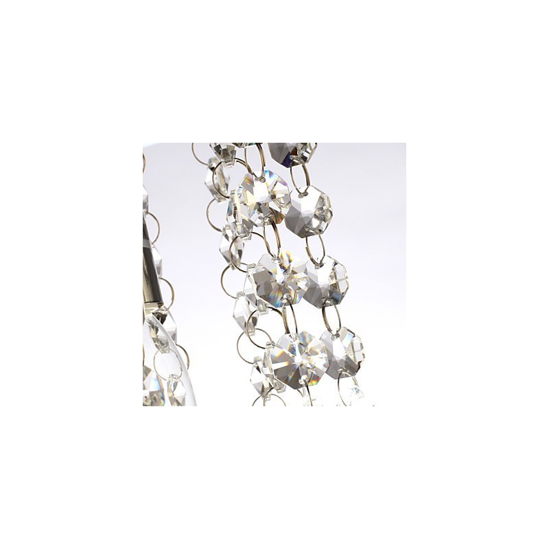 Lámpara empotrada moderna, contemporánea, tradicional, clásica, campestre, de cristal, estilo mini, de cristal cromado.