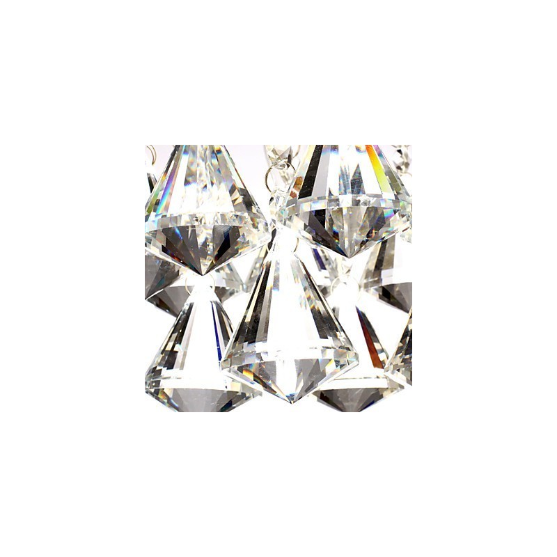 Lámpara empotrada moderna, contemporánea, tradicional, clásica, campestre, de cristal, estilo mini, de cristal cromado.