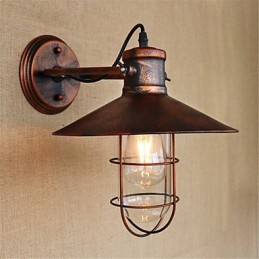 Lámparas de pared con luz descendente de estilo mini, con pintura retro rústica de estilo campestre.