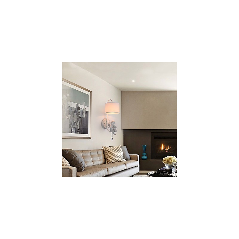 Apliques de pared con luz ambiental y protección ocular con pintura contemporánea moderna