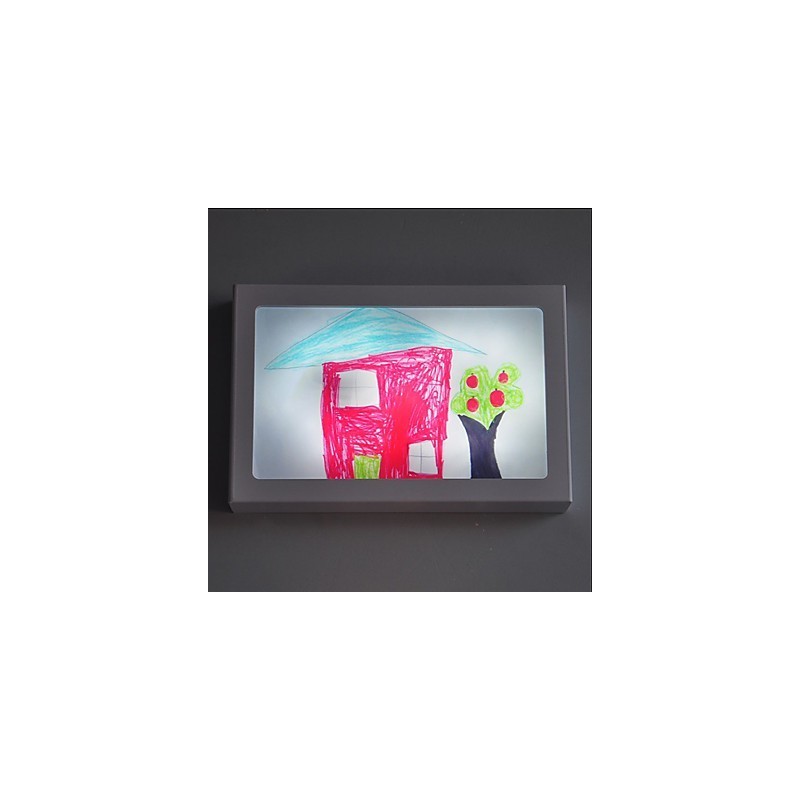 Pintura contemporánea moderna integrada para apliques de pared con luz ambiental.