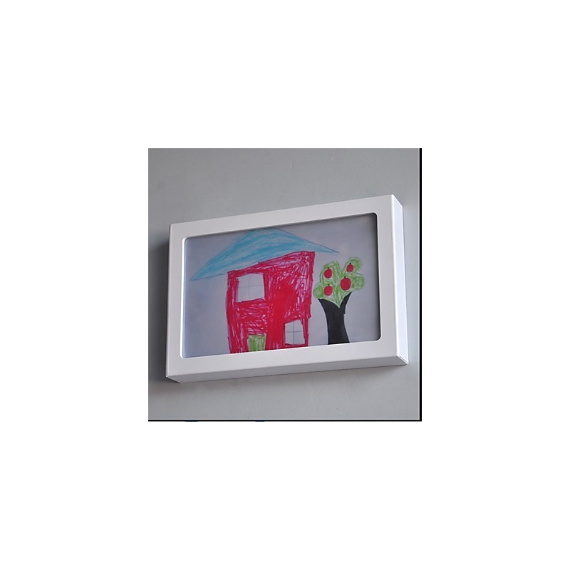 Pintura contemporánea moderna integrada para apliques de pared con luz ambiental.