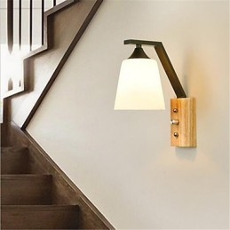 Lámpara de pared con protección ocular de estilo mini, moderna, contemporánea, estilo campestre retro.
