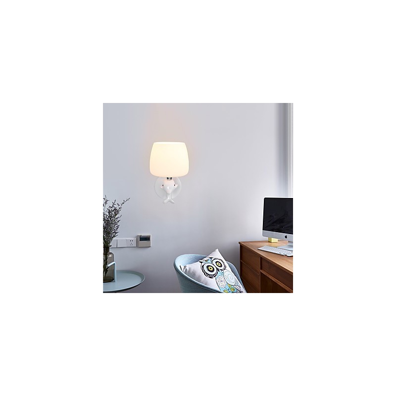 Apliques de pared con luz ambiental y protección ocular con pintura contemporánea moderna