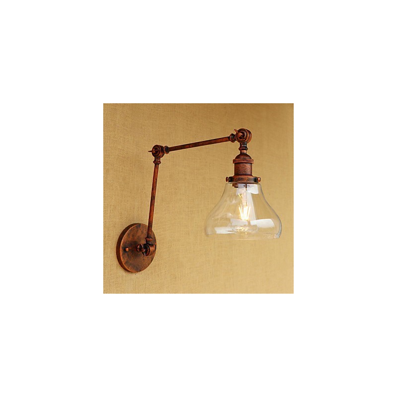 Lámpara de pared con brazo oscilante, estilo retro, galvanizada, estilo mini, para protección ocular, luz ambiental.