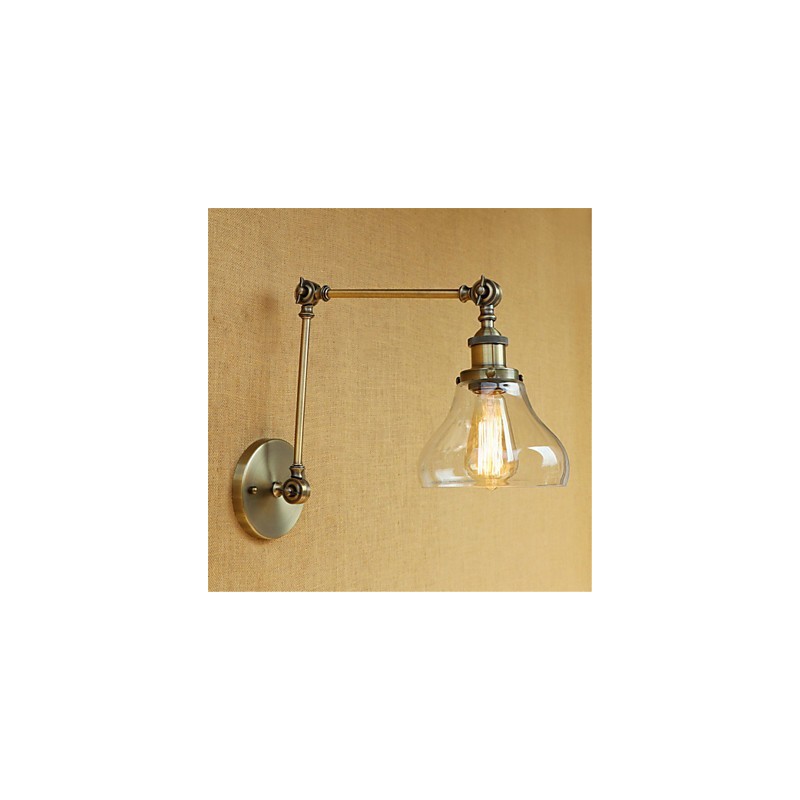 Lámpara de pared con brazo oscilante, estilo retro, galvanizada, estilo mini, para protección ocular, luz ambiental.